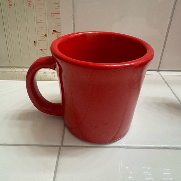 fiestaware red teapot cup mug lid vintage home decor - Picture 8 of 8